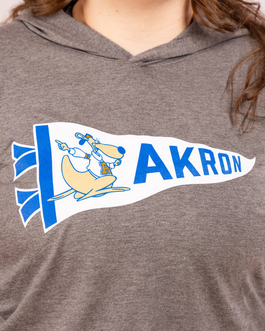 Akron Pennant Long-Sleeved Hooded T-Shirt