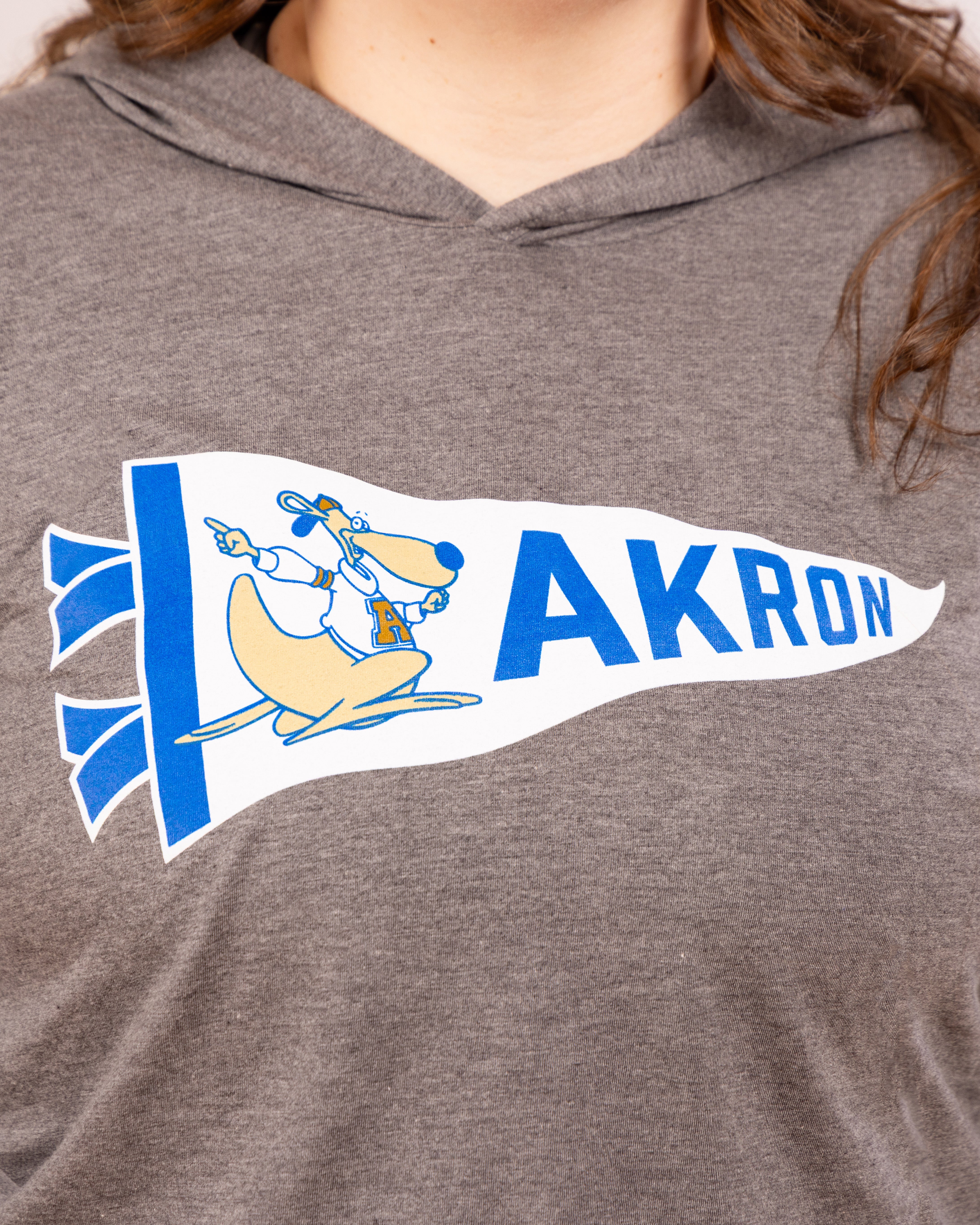 Akron Pennant Long-Sleeved Hooded T-Shirt